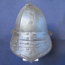 English 17th Century Zischägge or Dutch Pot Helmet of English Civil War Type 7